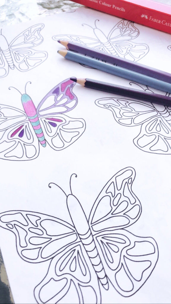 Beautiful Butterflies - Colour Me Creative - Sunday Moon Creative